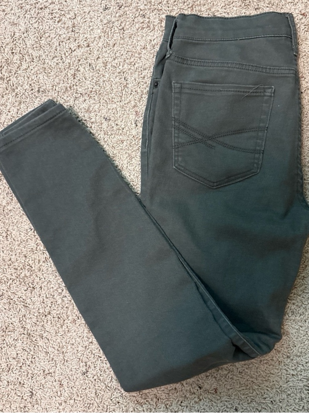 Aeropostale Olive Green Jeggings - Slim Stretch Fit